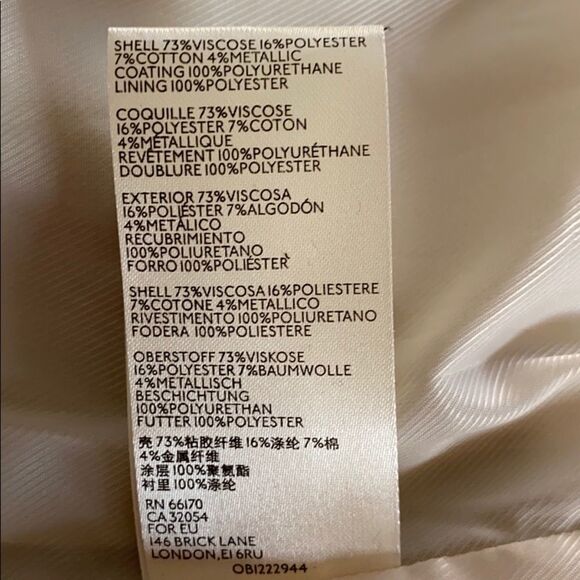 NWT-ANTHRO Stevie Faux Leather Utility Cream Mid Length Jacket - Picture 16 of 16